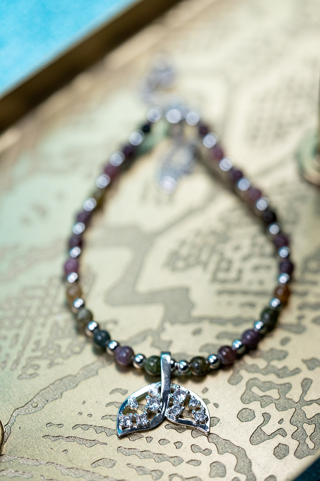 Whale Tail Rainbow Tourmaline Bracelet