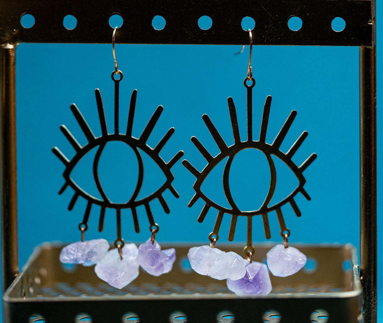 Eye + Crystal Earrings