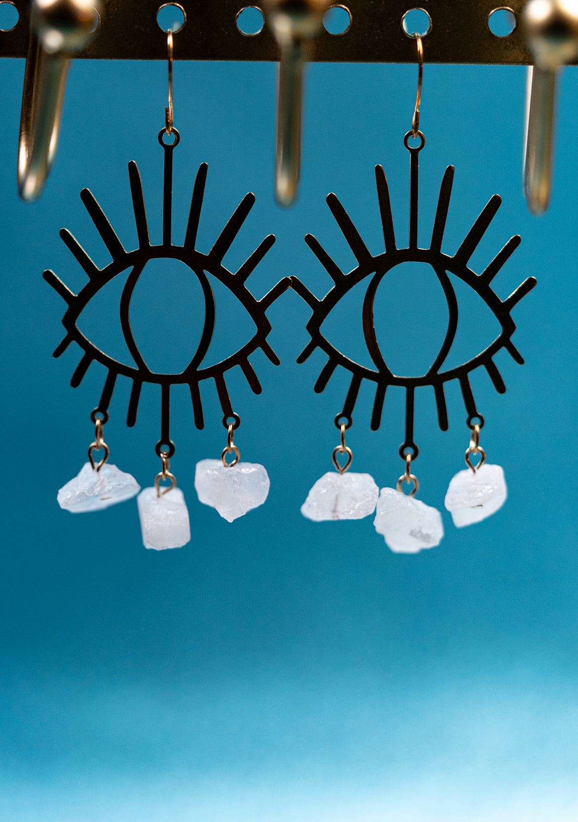 Eye + Crystal Earrings