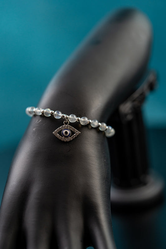 Labradorite w/ Evil Eye Bracelet