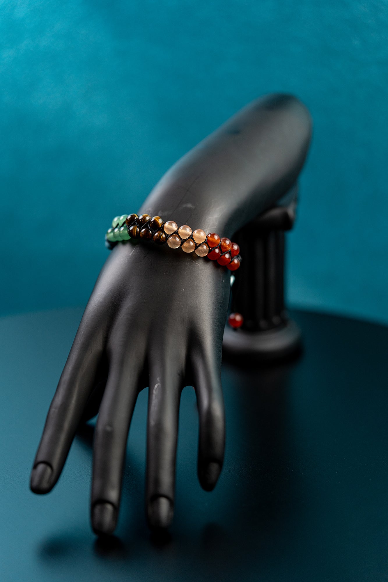Adjustable Howlite + Chakra Bracelet