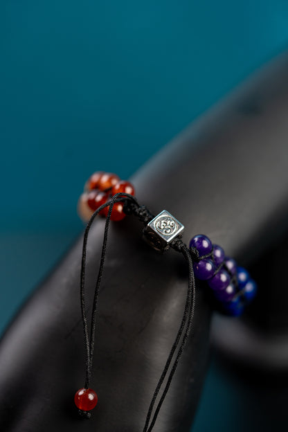 Adjustable Howlite + Chakra Bracelet