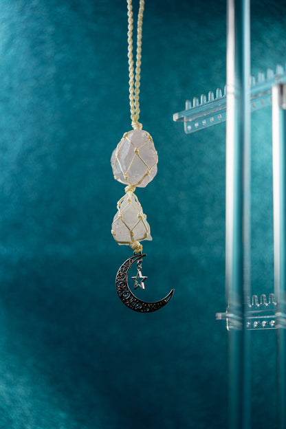 Moon + Star Crystal Car Charm