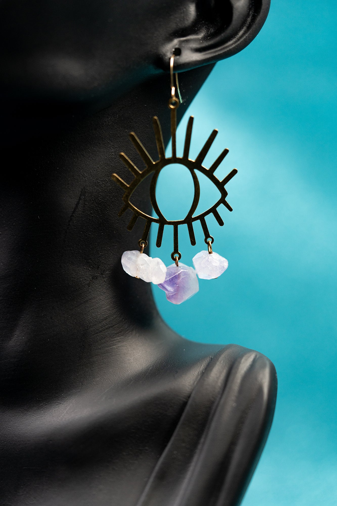 Eye + Crystal Earrings