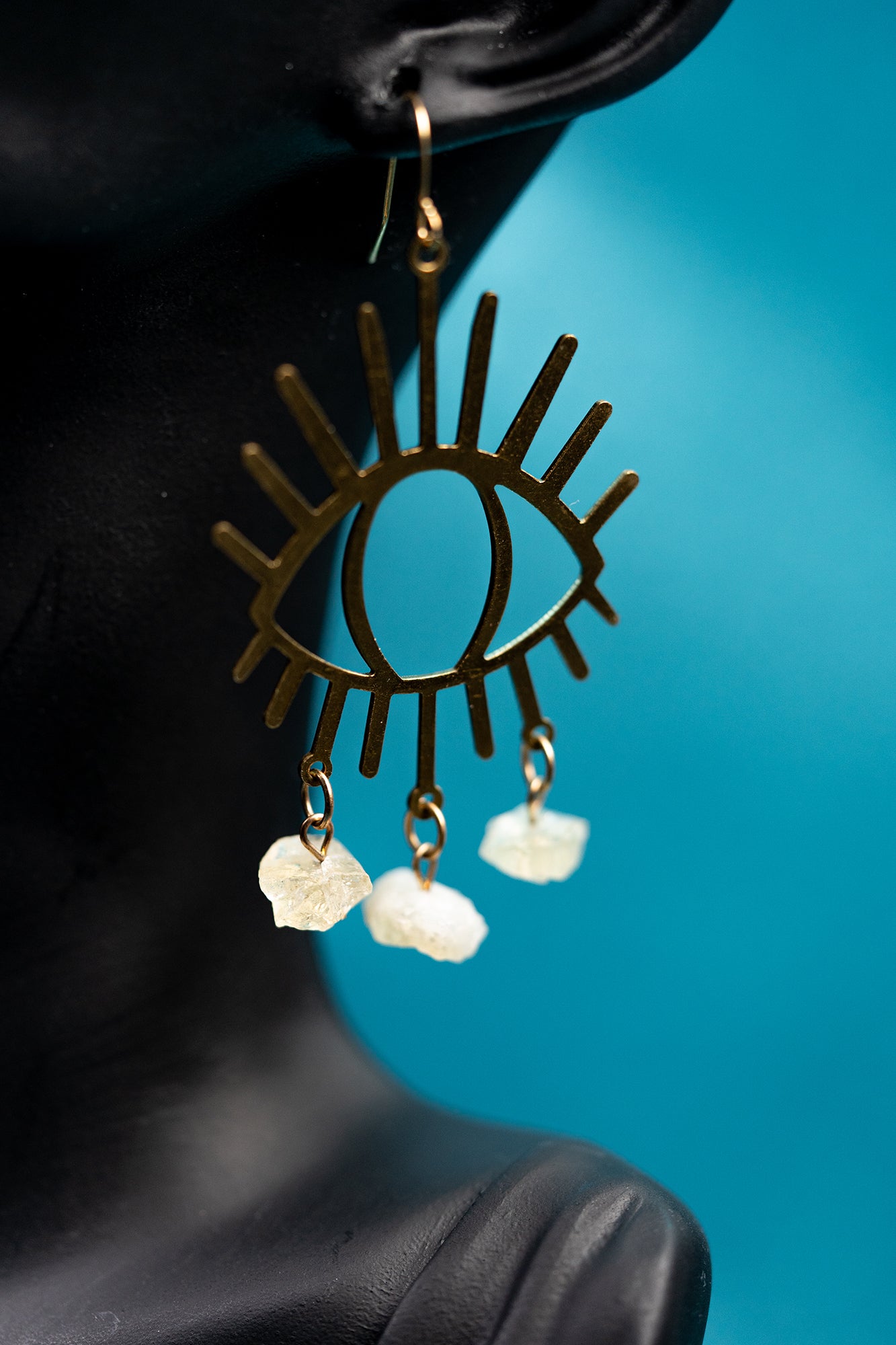 Eye + Crystal Earrings